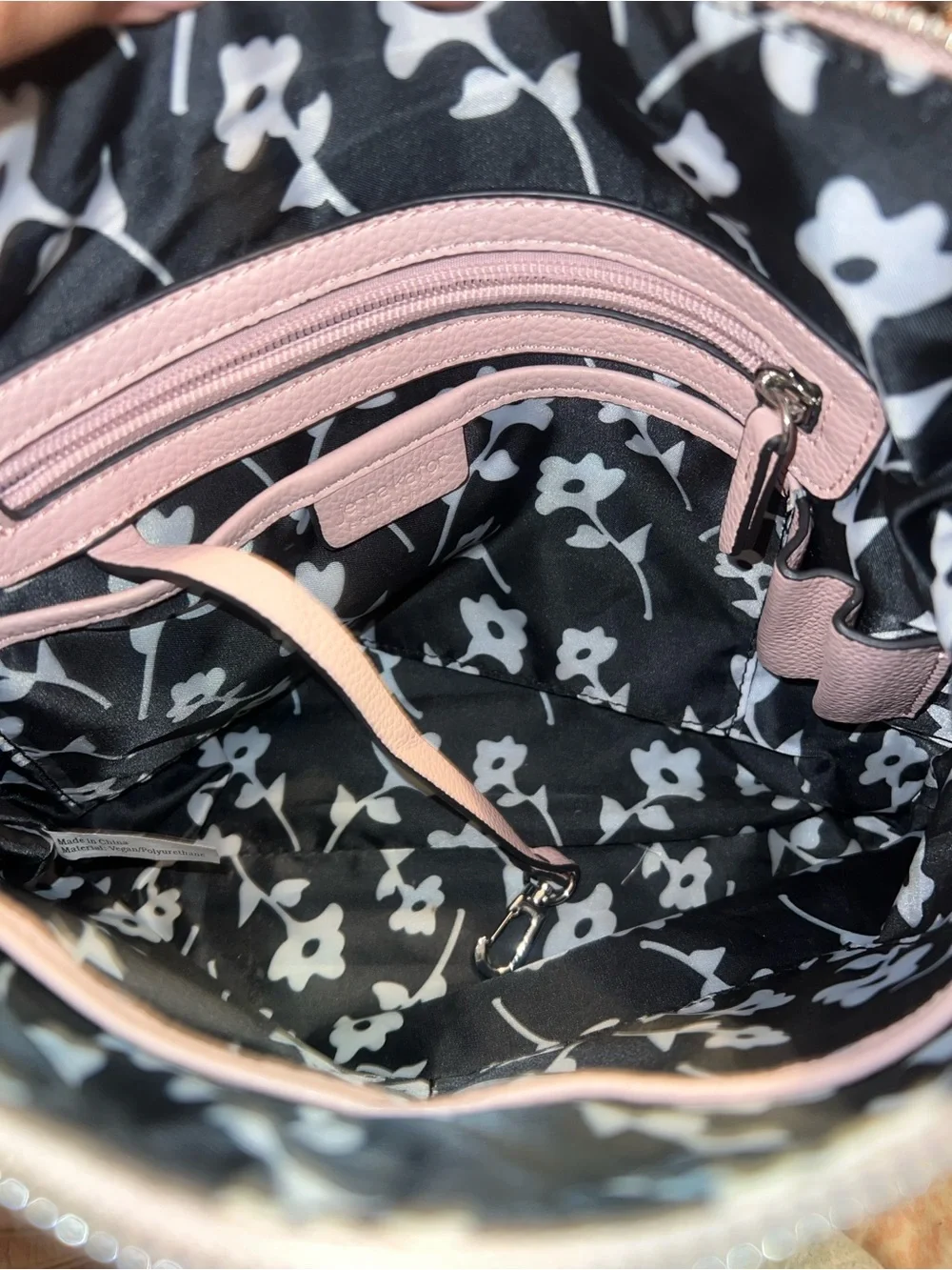 HTF Jenna Kator vegan leather crossbody bag in blush pink
